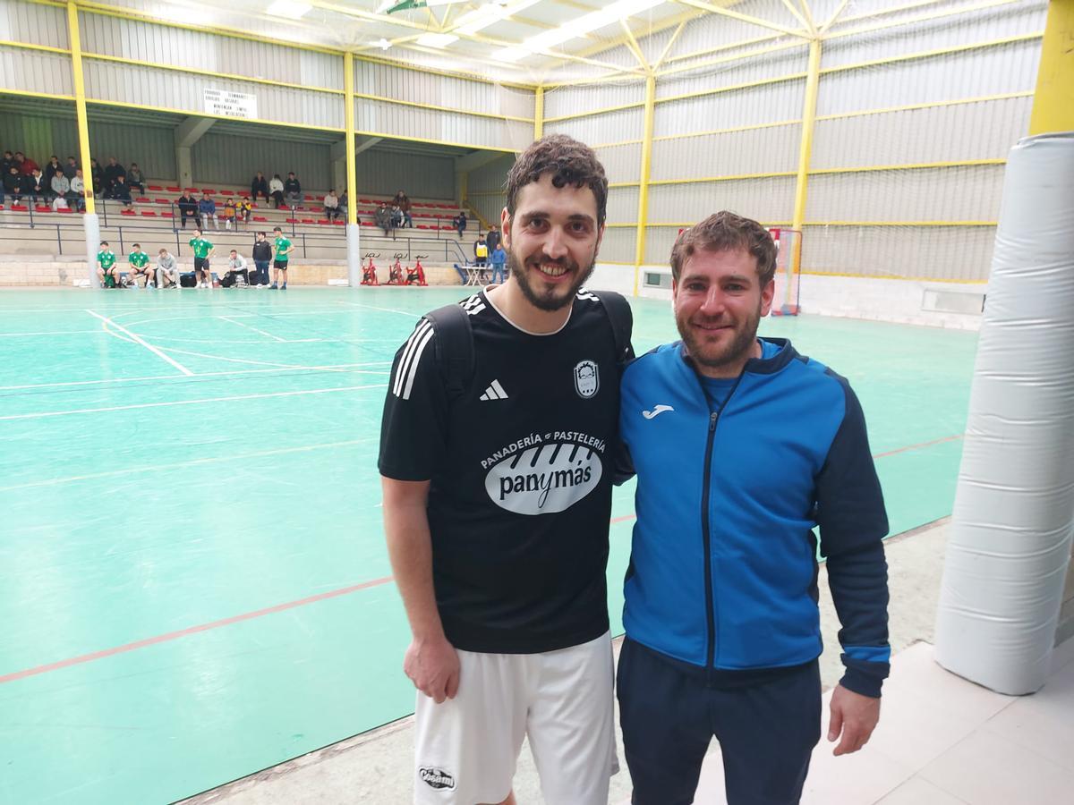 David Tarragona y Aitor Sánchez, de La Rioja, tras su partido.