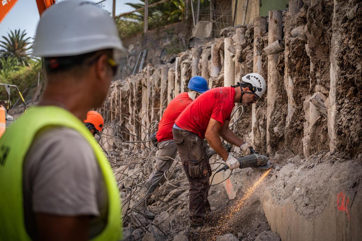 Obra del barranco de La Carnicería, en La Laguna