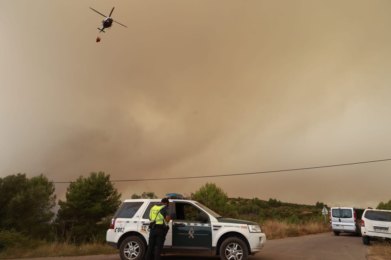 El incendio de Bejís, en imágenes