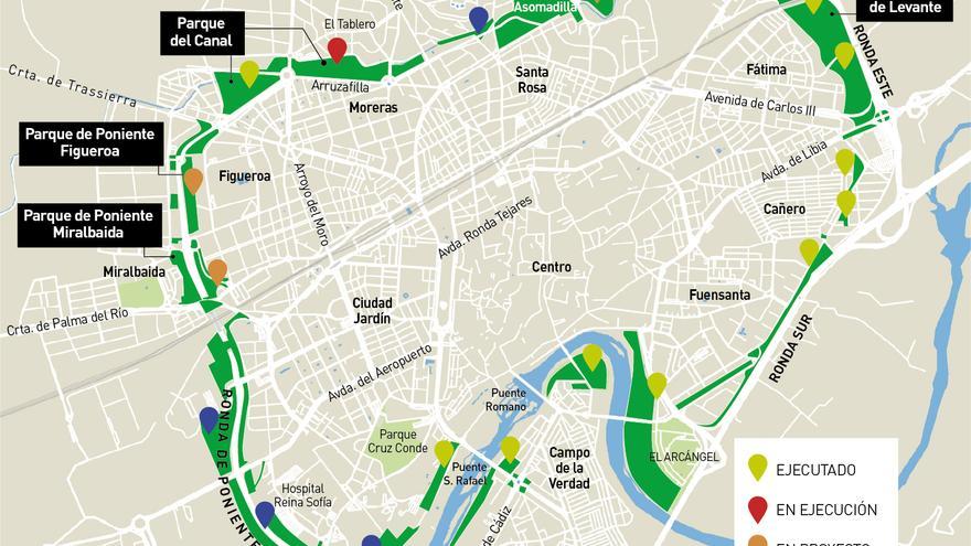 El Ayuntamiento de Córdoba pone en marcha el nuevo contrato de mantenimiento de las zonas verdes por 42 millones