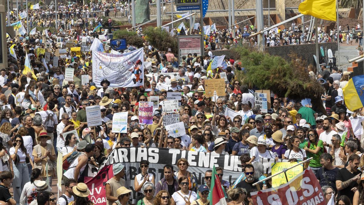 Una de les manifestacions, a Las Palmas de Gran Canaria.
