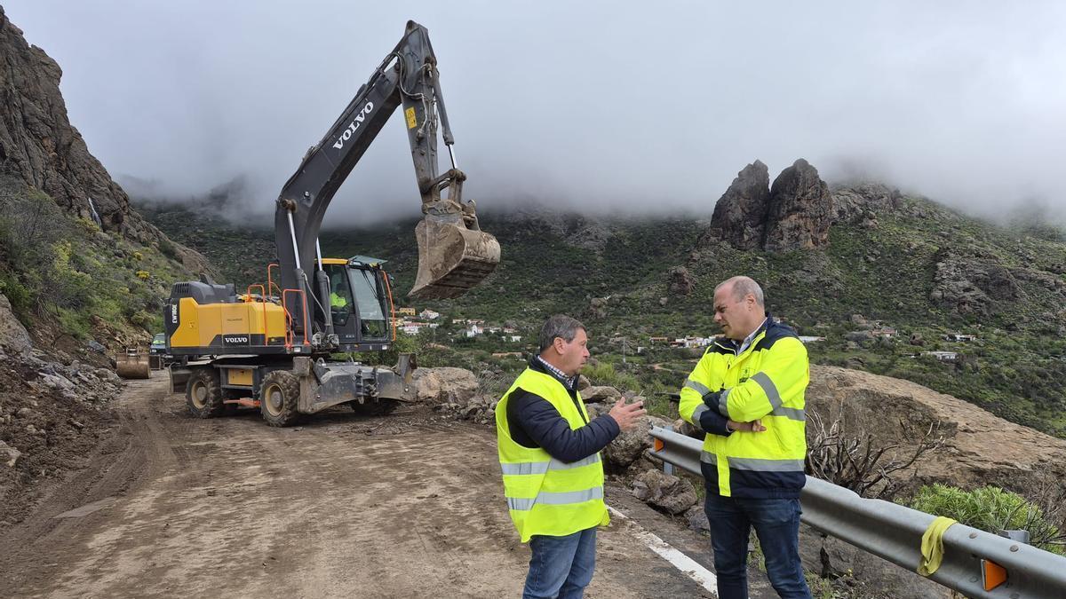 El Cabildo prepara cuatro obras de emergencia para asegurar la movilidad de las localidades afectadas por la borrasca Therese