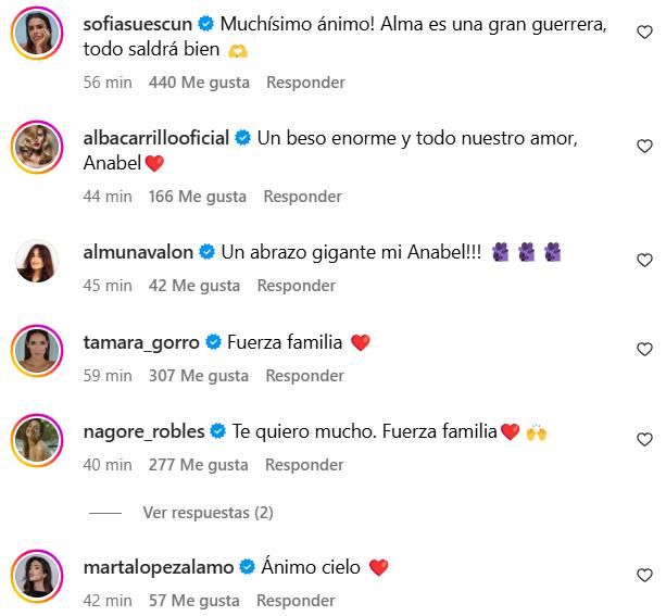 Algunos de los comentarios que ha recibido el 'comunicado' de Anabel