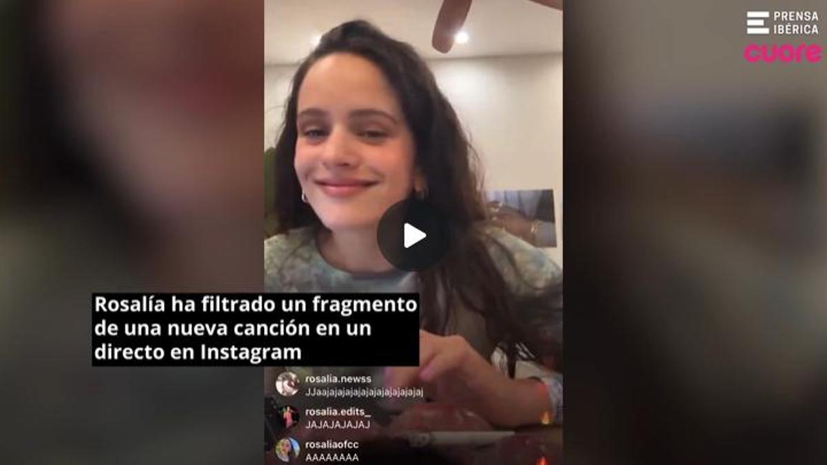 Rosalía filtra un trozo de su nueva canción en un directo de Instagram