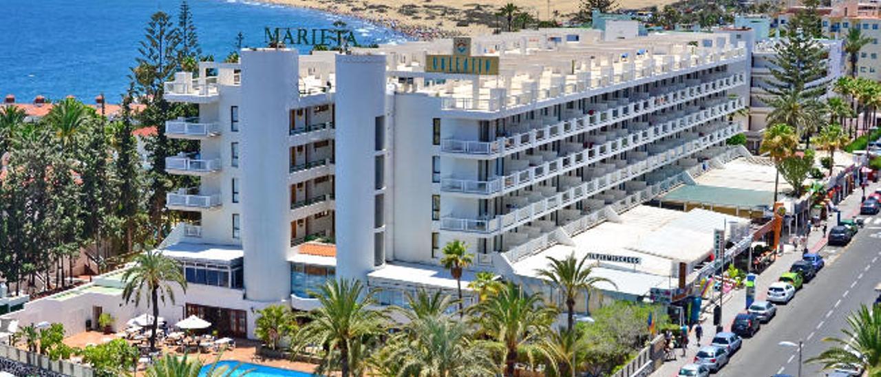 Complejos de apartamentos en Playa del Inglés, en el municipio de San Bartolomé de Tirajana.