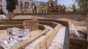 Una de las grandes novedades de la actuación en el Foro de la Colonia de Tarragona es la instalación de unas graderías.