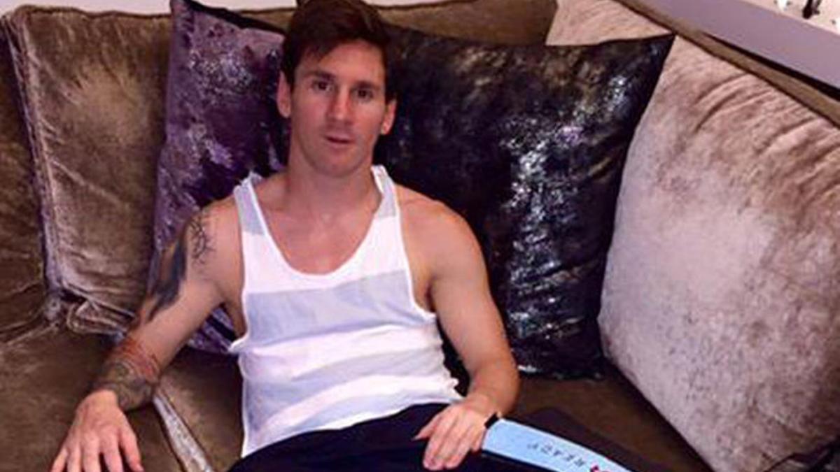 Leo Messi, en su domicilio