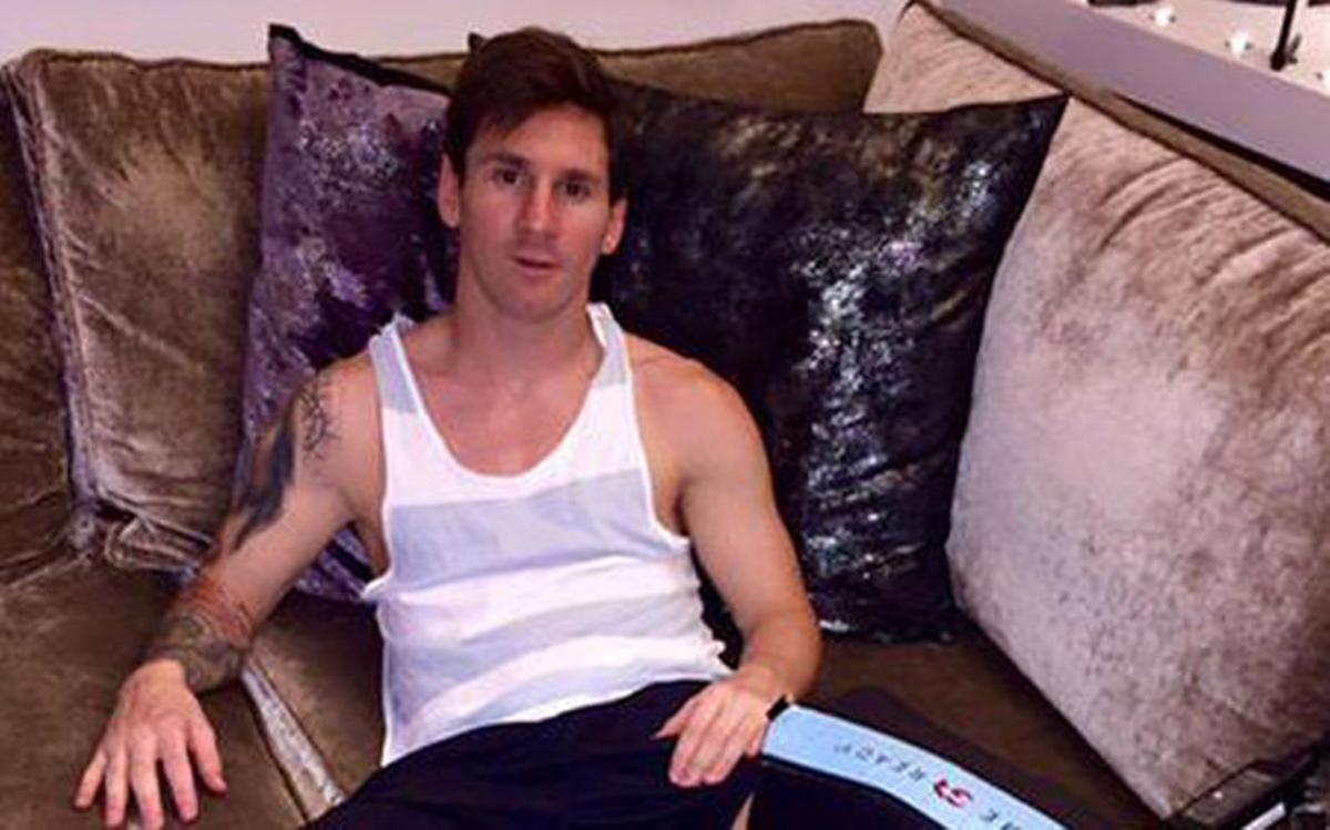 Leo Messi, en su domicilio