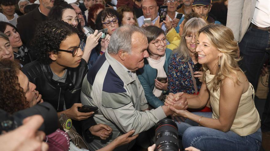 Yolanda Díaz hace campaña por Unides Podem en Alicante