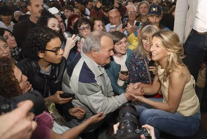Yolanda Díaz hace campaña por Unides Podem en Alicante