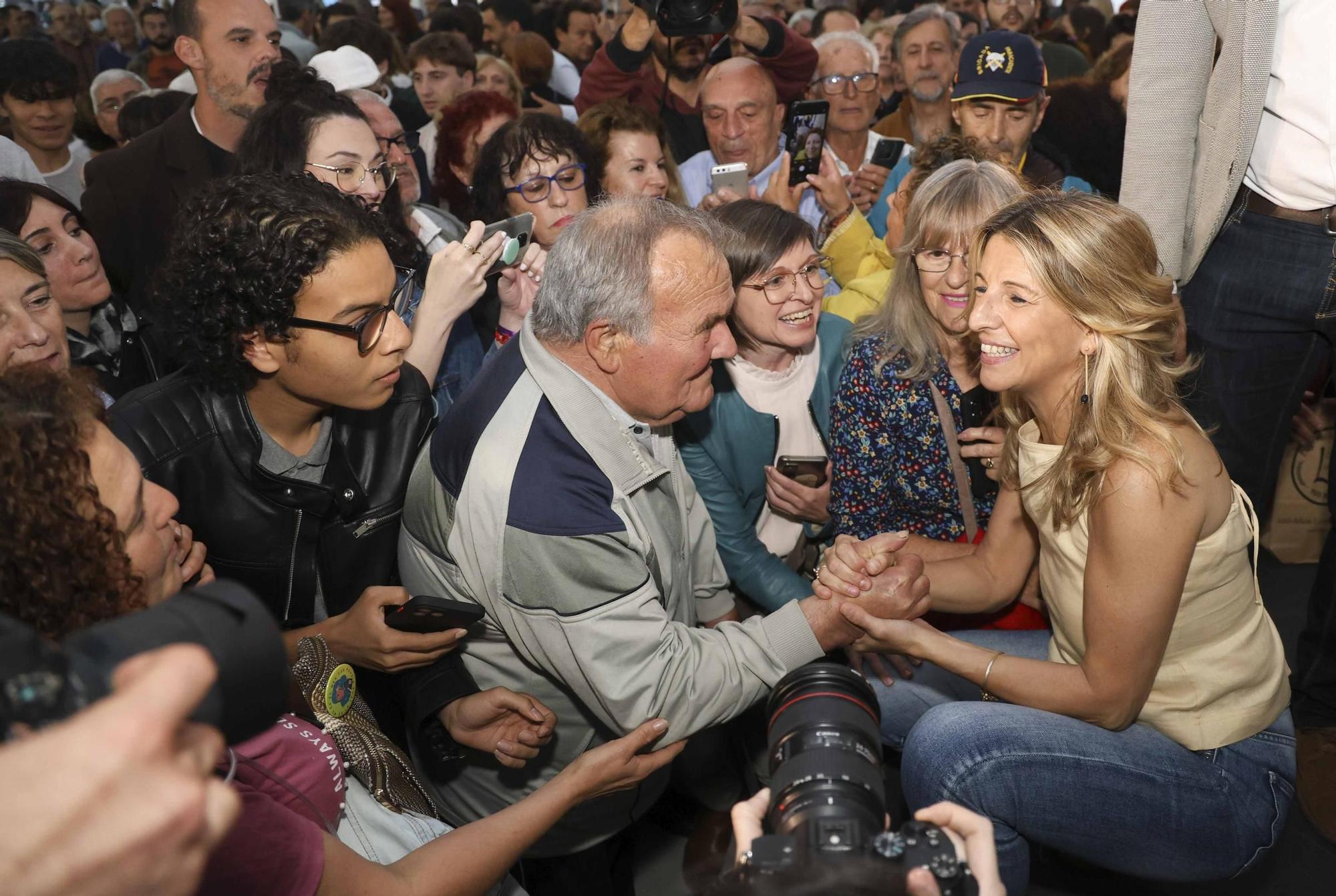 Yolanda Díaz hace campaña por Unides Podemos en Alicante