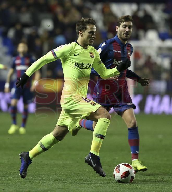 Levante 2 - FC Barcelona 1 -  Denis Suárez durante el partido de ida de octavos de final de Copa del Rey entre el Levante y el FC Barcelona