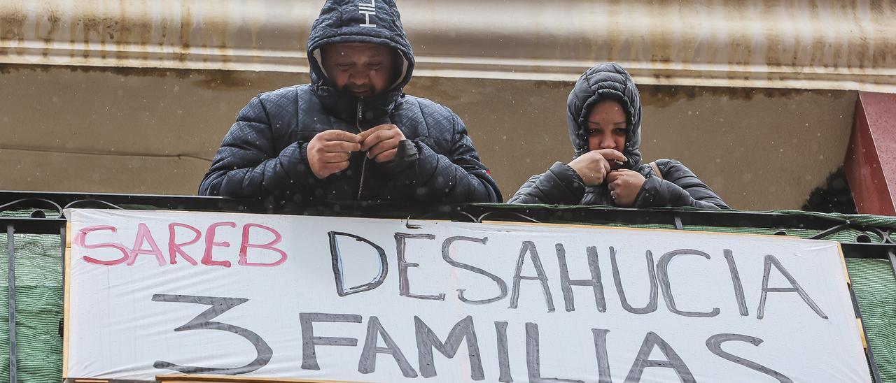 Intento de desahucio paralizado en un barrio de Alicante, en imagen de archivo