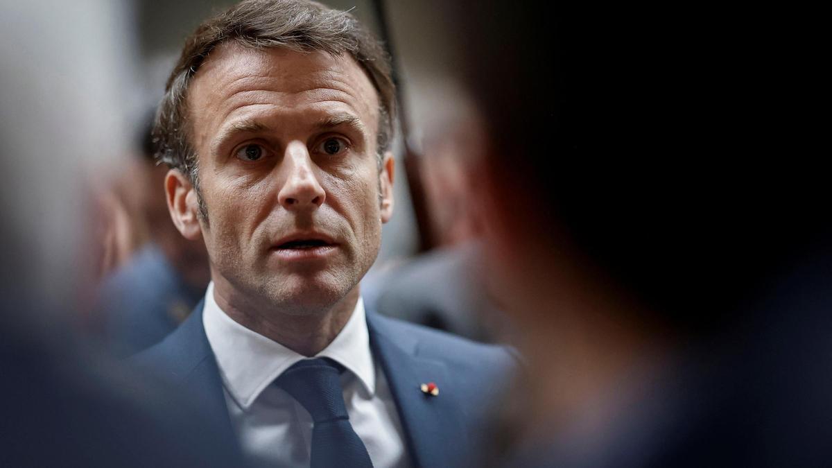 French President Emmanuel Macron visit to Mathis, in Muttersholtz