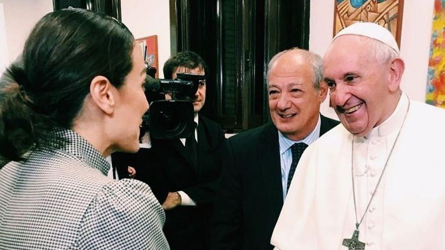 Tamara Falcó, junto al papa Francisco.