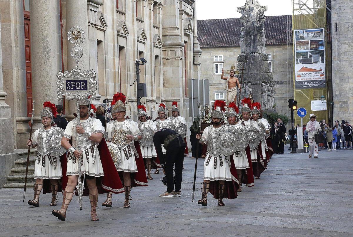Procesión del Cristo Resucitado en la Semana Santa de 2023 en Santiago