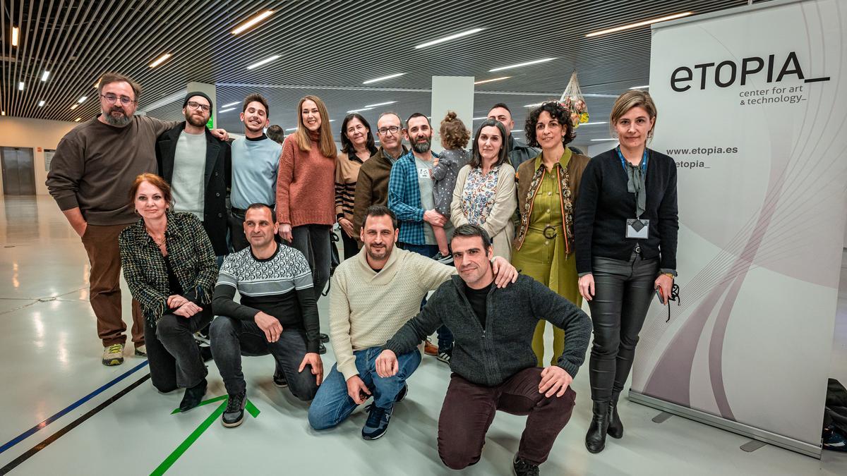 Inauguración de la exposición 'Zaragoza, el fútbol en e_volución' en Etopía