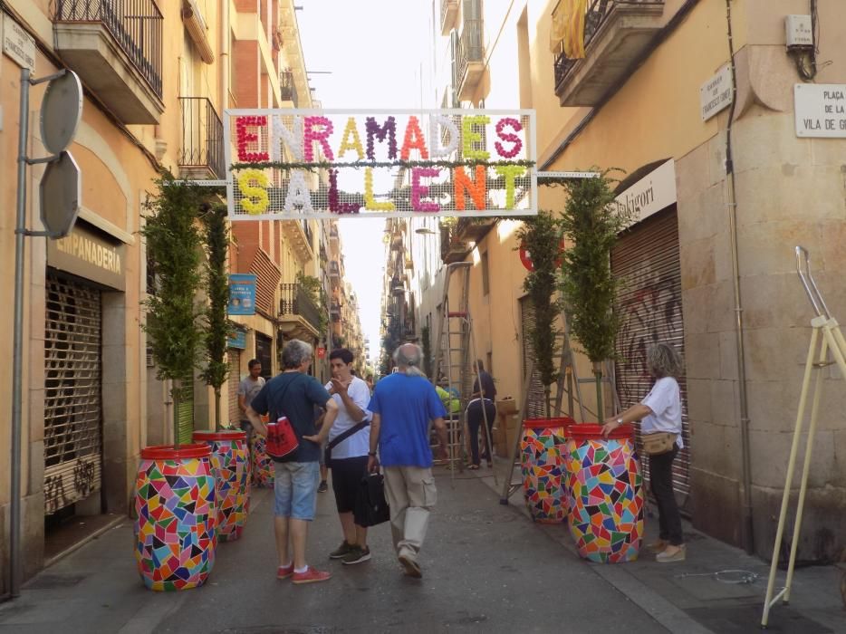 Les enramades de Sallent arriben a Gràcia