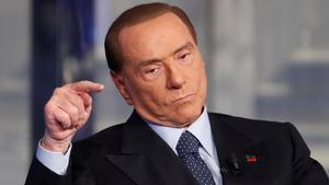 Silvio Berlusconi, durante su intervención en el programa de televisión ’Porta a porta’.  