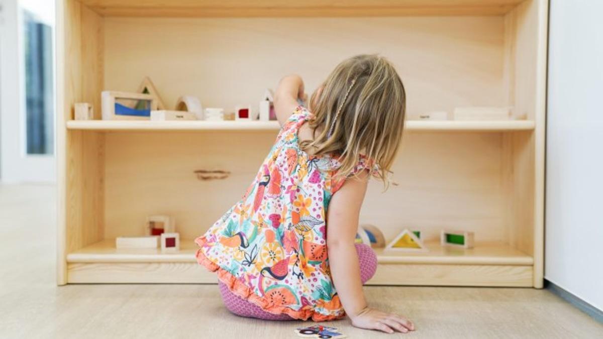 Niña en una 'escola bressol' de Barcelona.