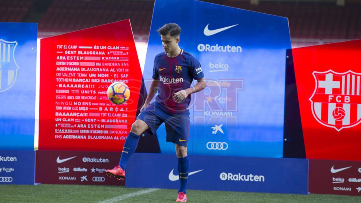 Presentación Philippe Coutinho con el FC Barcelona