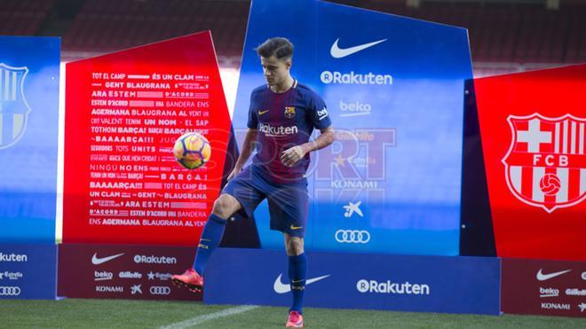 Presentación Philippe Coutinho con el FC Barcelona