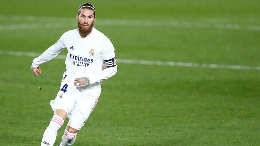 Sergio Ramos, en un partido con el Real Madrid