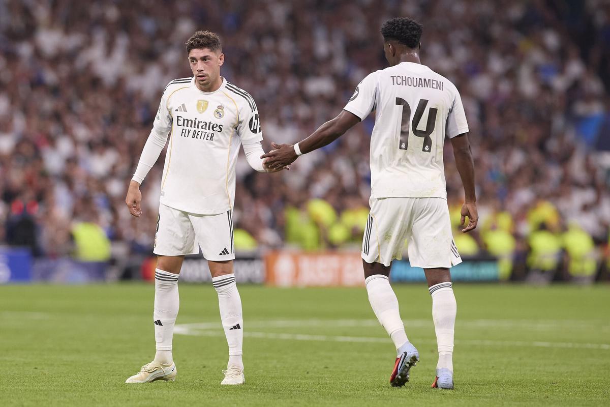 Federico Valverde y Tchouaméni, en un partido del Real Madrid