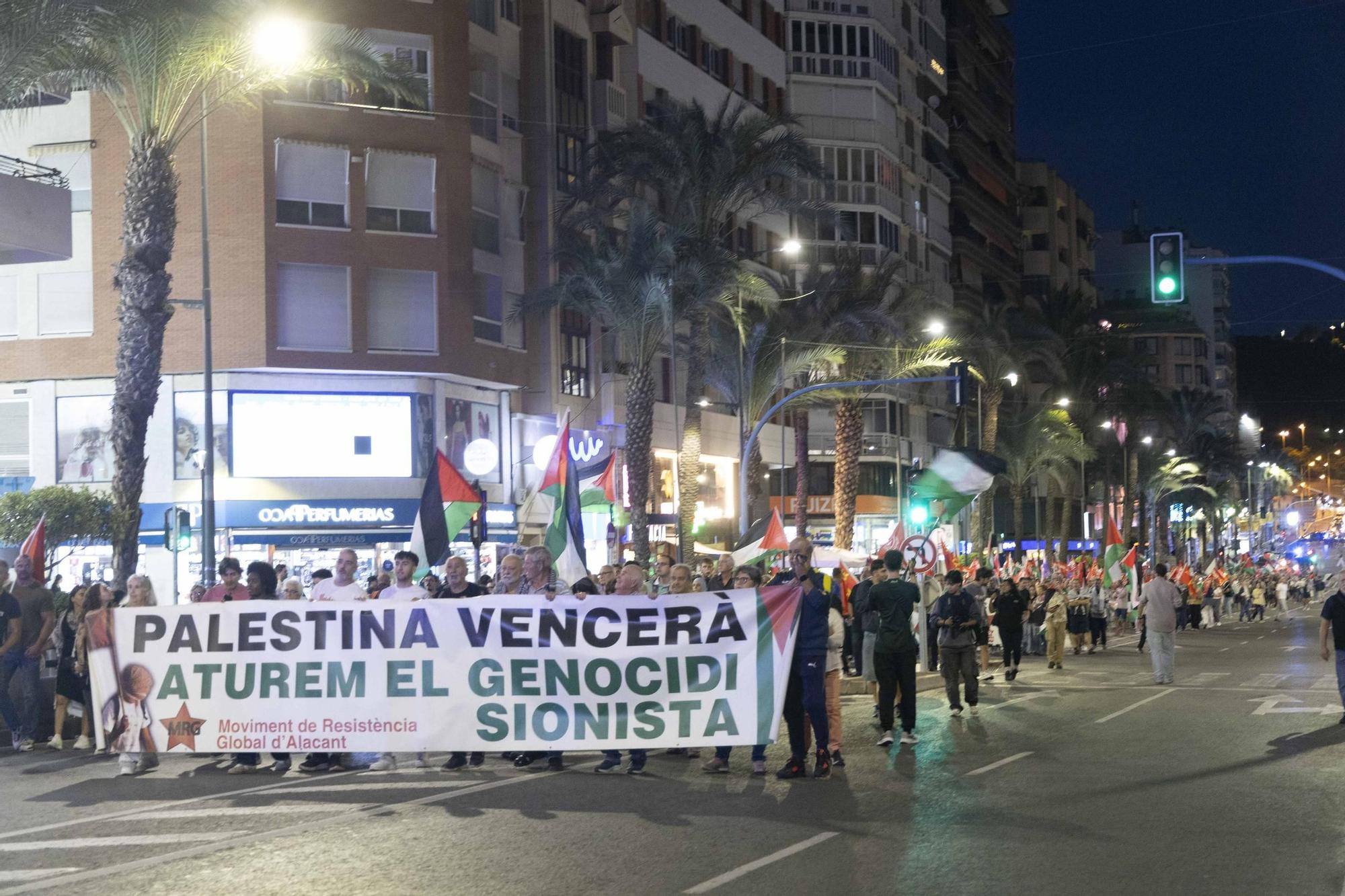 Alicante alza la voz por Palestina en una jornada de movilizaciones