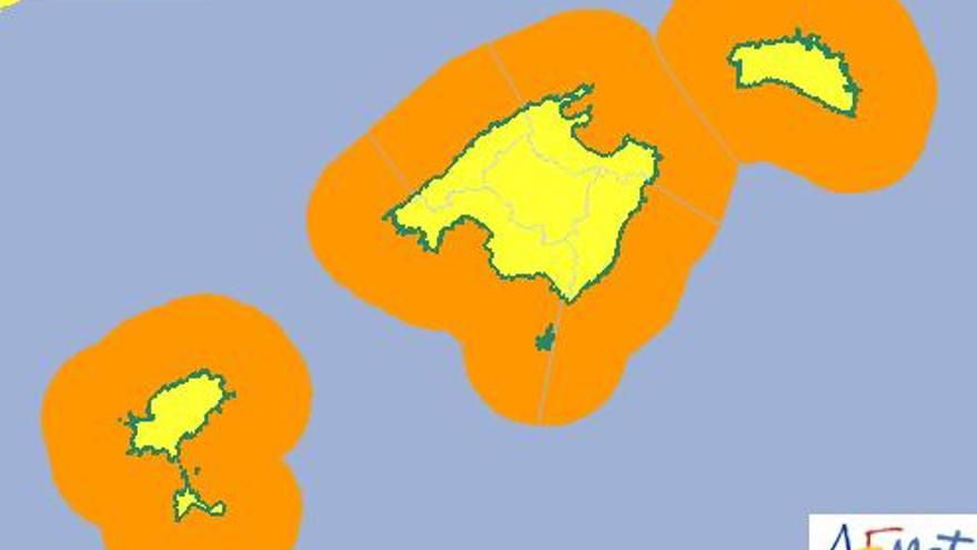 Für Sonntag hat das Wetteramt Aemet einen Wetterwarnung der Stufe Orange für die Balearen herausgegeben