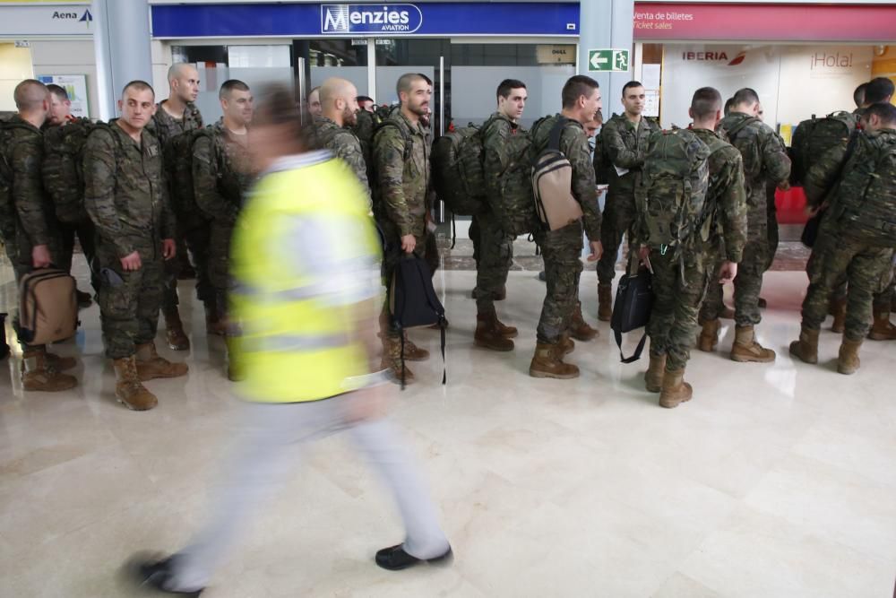 Salida de militares asturianos para Polonia