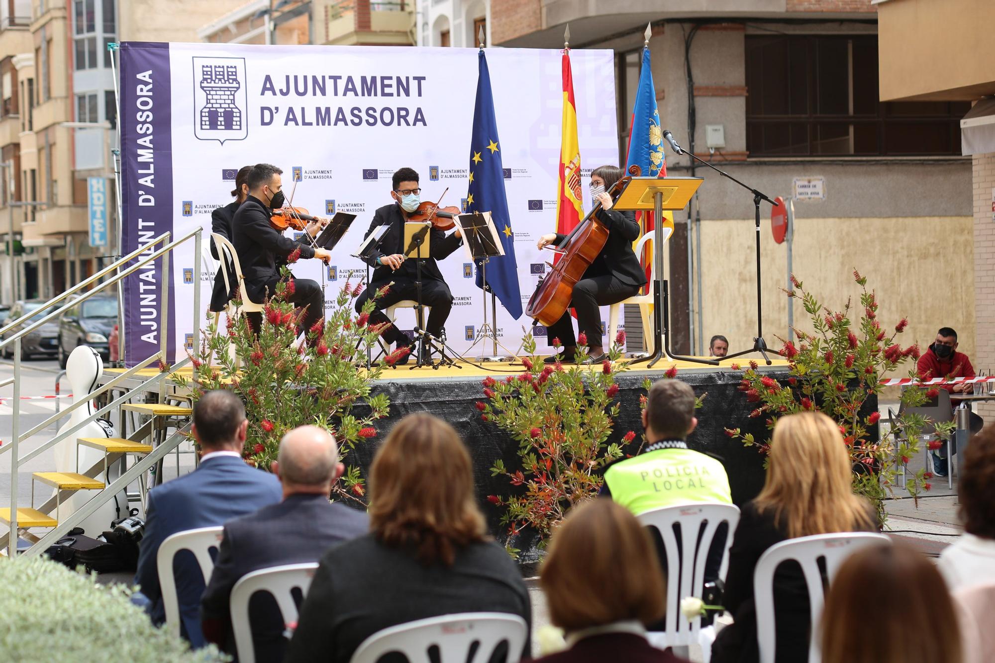 Homenaje en Almassora a las víctimas del covid y los trabajadores esenciales durante la pandemia