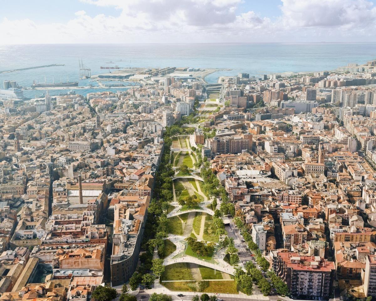Así quedará el Guadalmedina tras las obras de integración urbana
