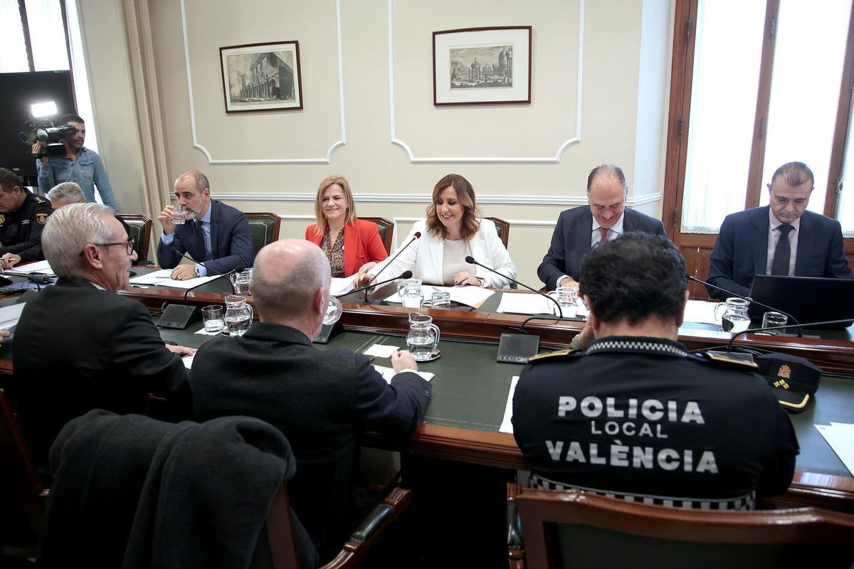 Reunión de la Junta Local de Seguridad de València.