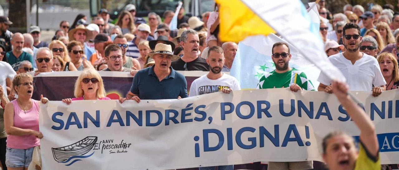 Manifestación celebrada el domingo pasado en San Andrés. | | CARSTEN W. LAURITSEN