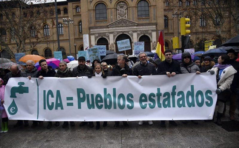 Manifestación contra el ICA en Zaragoza