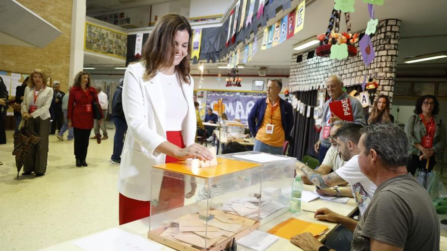 Votación de la candidata a la alcaldía por el PSPV, Sandra Gómez