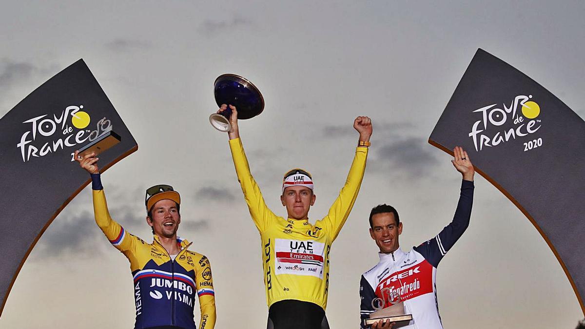 El podi de l’edició de l’any passat del Tour de França.  | REUTERS