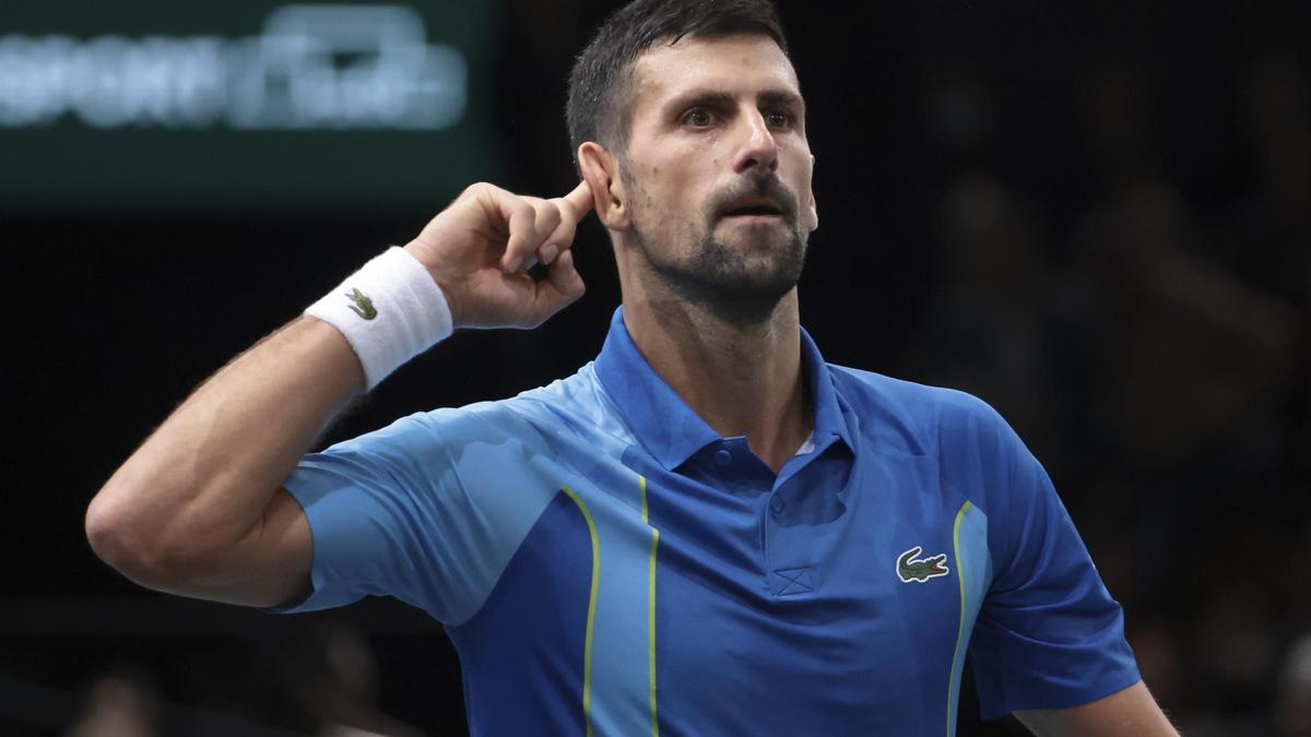 Novak Djokovic, durante la final del torneo de París-Bercy.