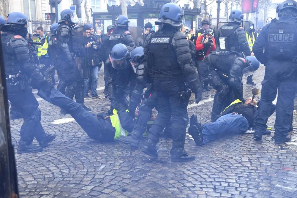 Protesta en París de los ''chalecos amarillos''