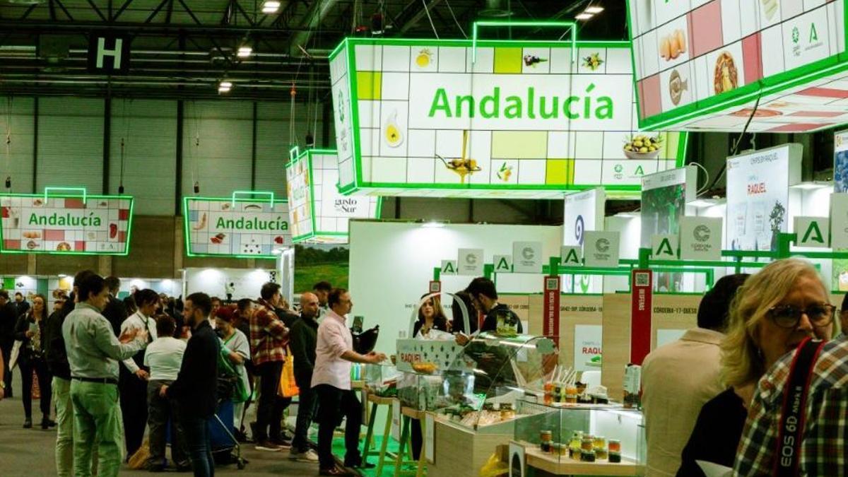 Espacio de la Junta de Andalucía en el Salón Gourmets de Madrid.
