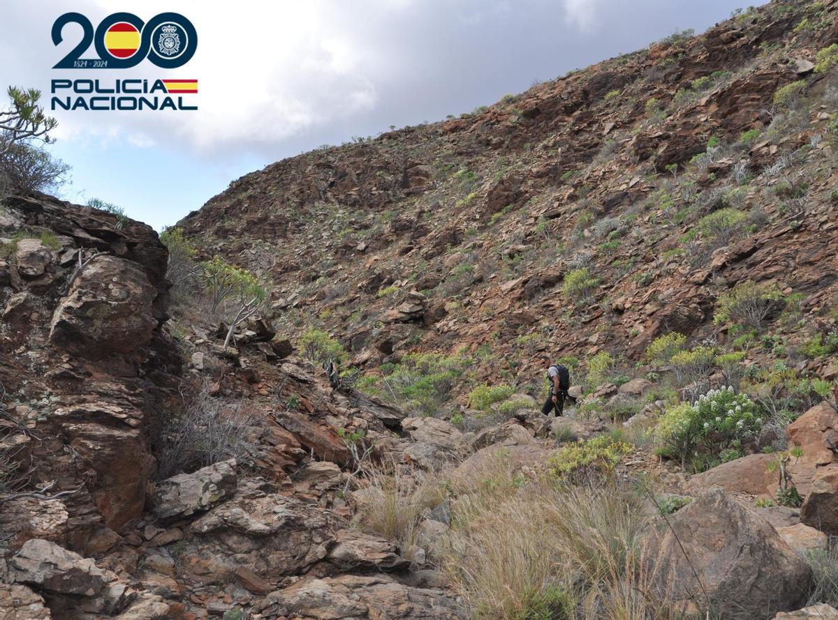 El barranco de El Berriel, donde hace un año se encontró el cuerpo de Annabella