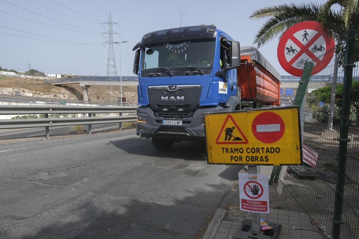 Comienzan las obras en la Circunvalación de Las Palmas de Gran Canaria (GC-3), en el tramo que atraviesa el barranco Guiniguada