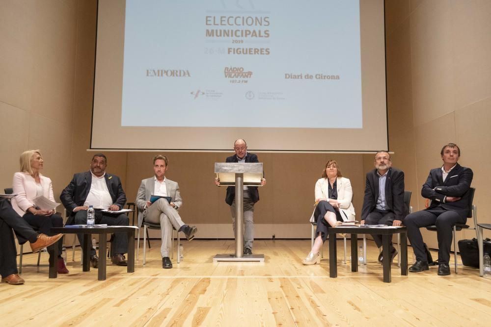 El debat electoral de Figueres en imatges