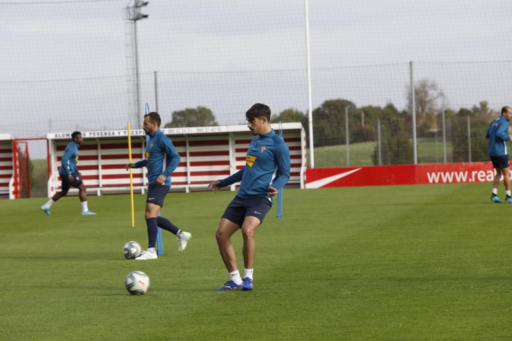 Entrenamiento del Sporting en Mareo.