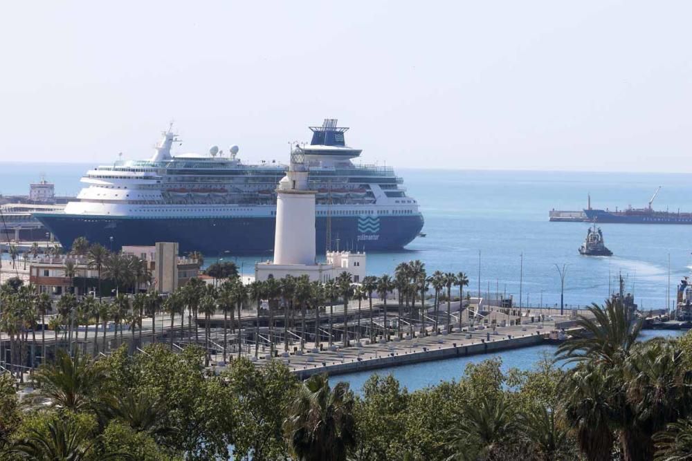 La Málaga desierta desde las alturas