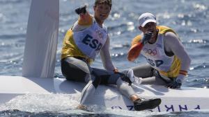 Diego Botín y Florian Trittel llegan a tierra tras hacerse con el oro