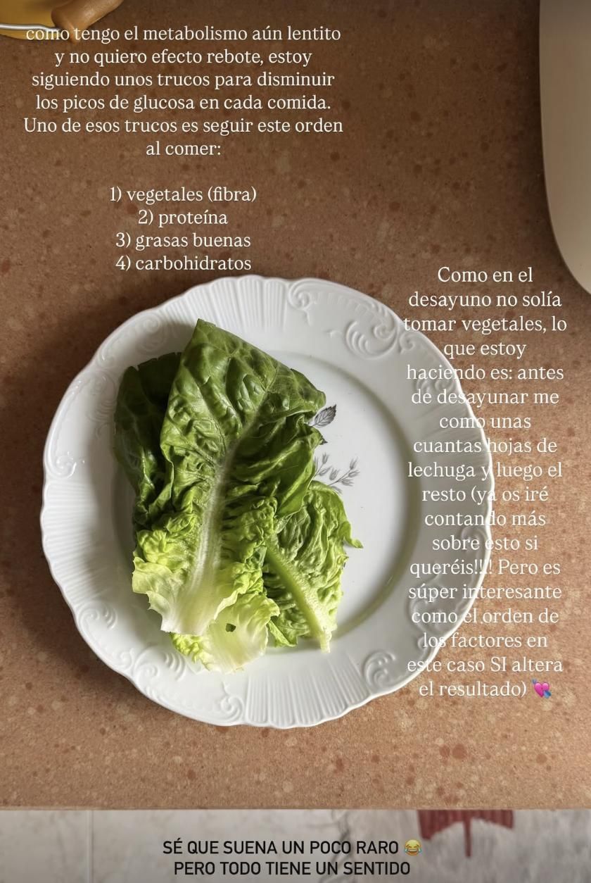 Miri come hojas de luchegua antes de desayunar