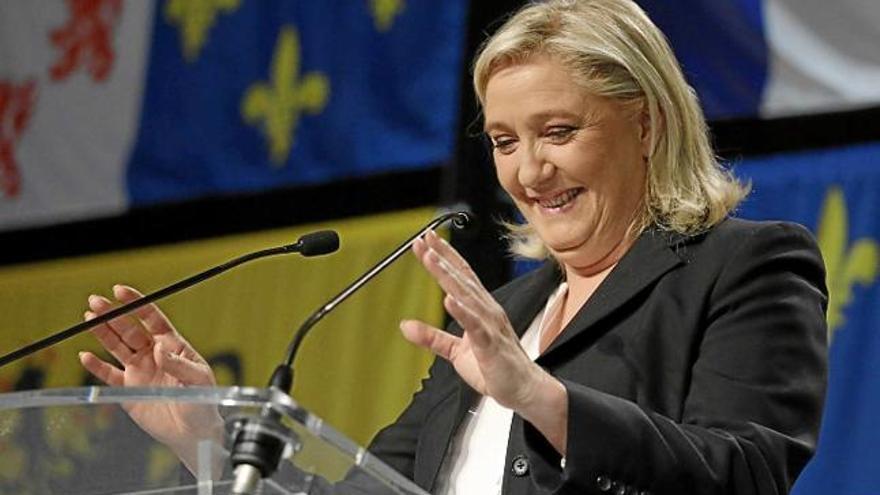 Marine Le Pen celebrant els resultats de l&#039;FN de diumenge