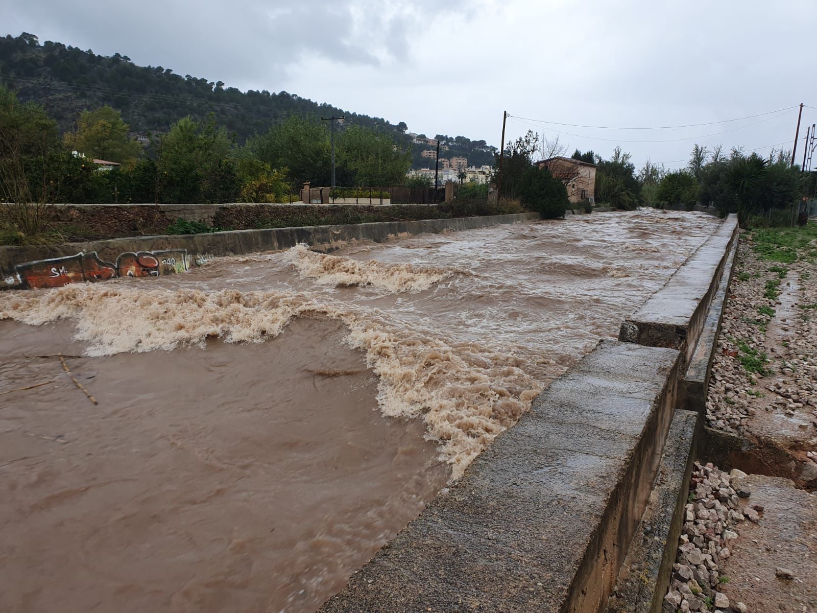 Borrasca Blas en Mallorca: Fornalutx y Sóller, entre los municipios más afectados por las fuertes precipitaciones